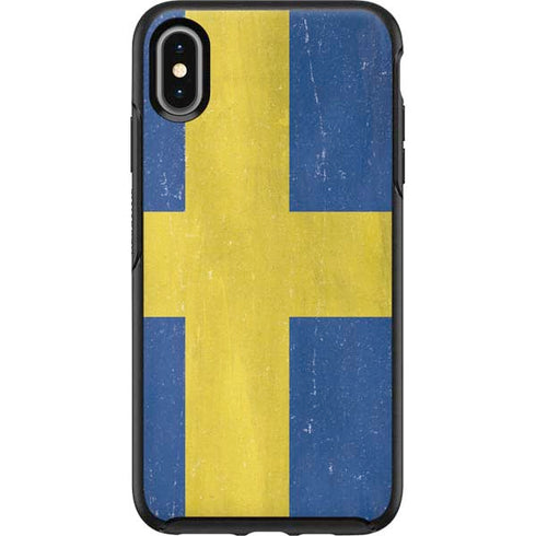 Sweden Flag Distressed Otterbox Symmetry iPhone Skin